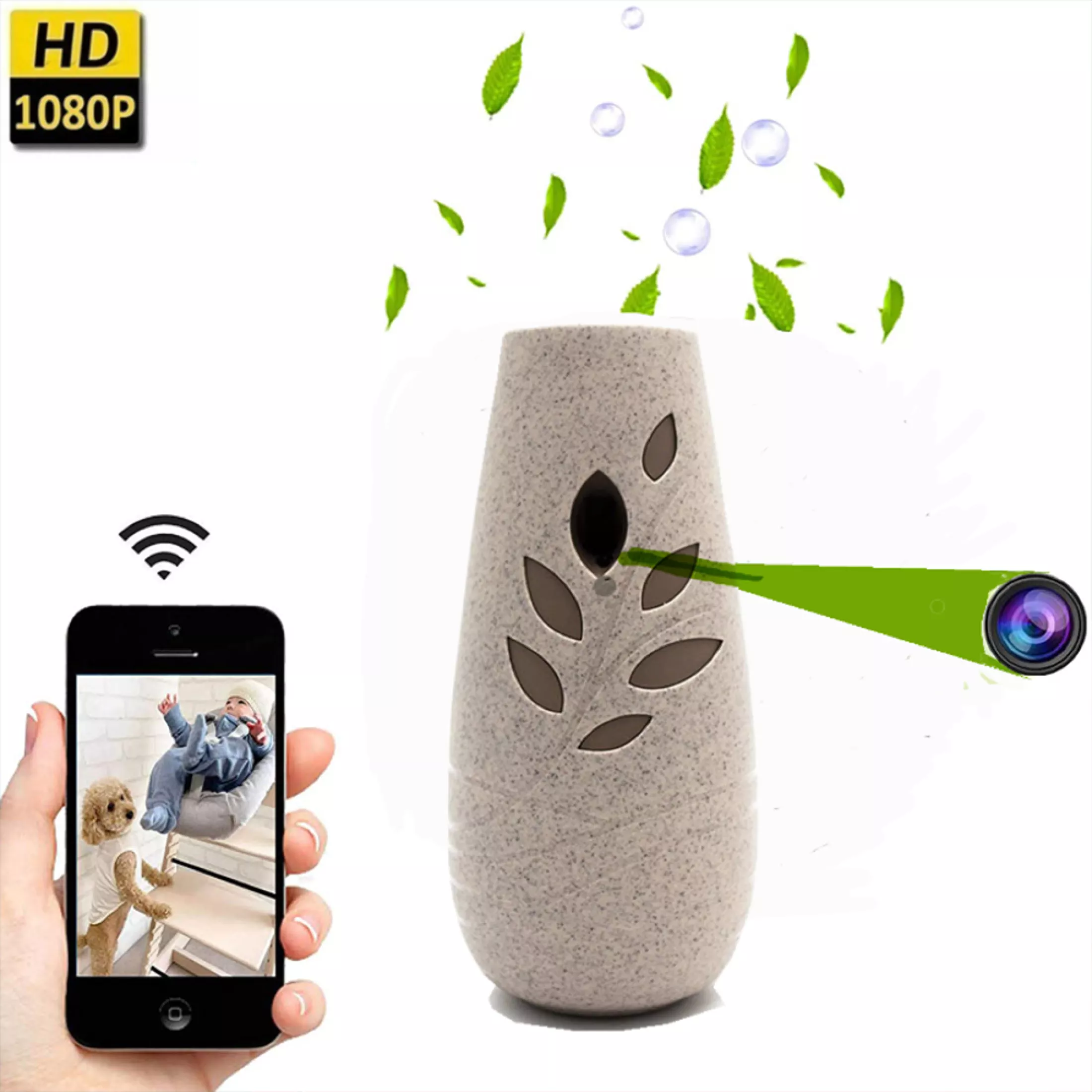 Camera ngụy trang bình hoa giám sát bí mật